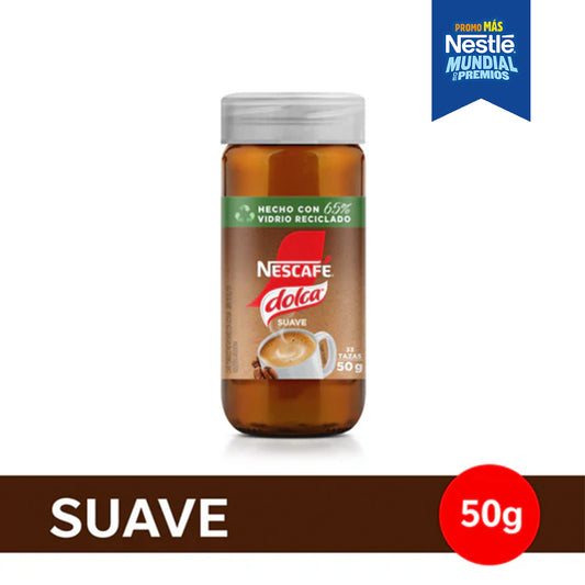 Café Instantáneo NESCAFÉ® Dolca® Suave - Frasco x 50gr