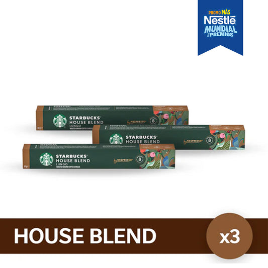¡Pack x3! Cápsulas de Café STARBUCKS® Nespresso® House Blend - 10 Cápsulas x3