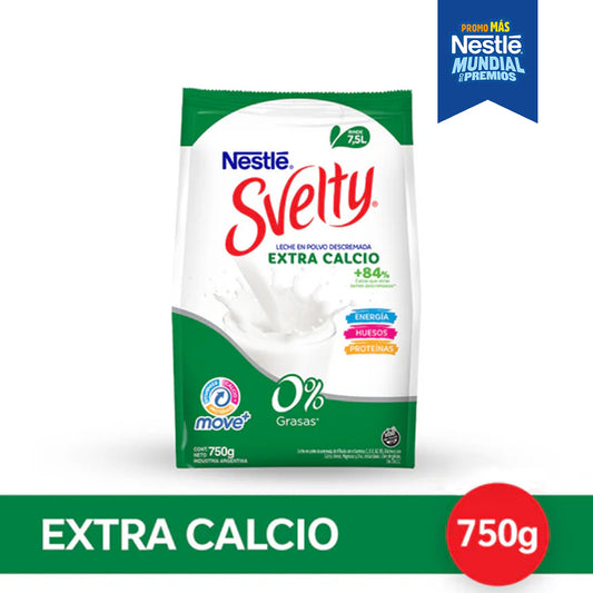 SVELTY® Move+ Extra Calcio Leche en Polvo - Softpack x 750gr