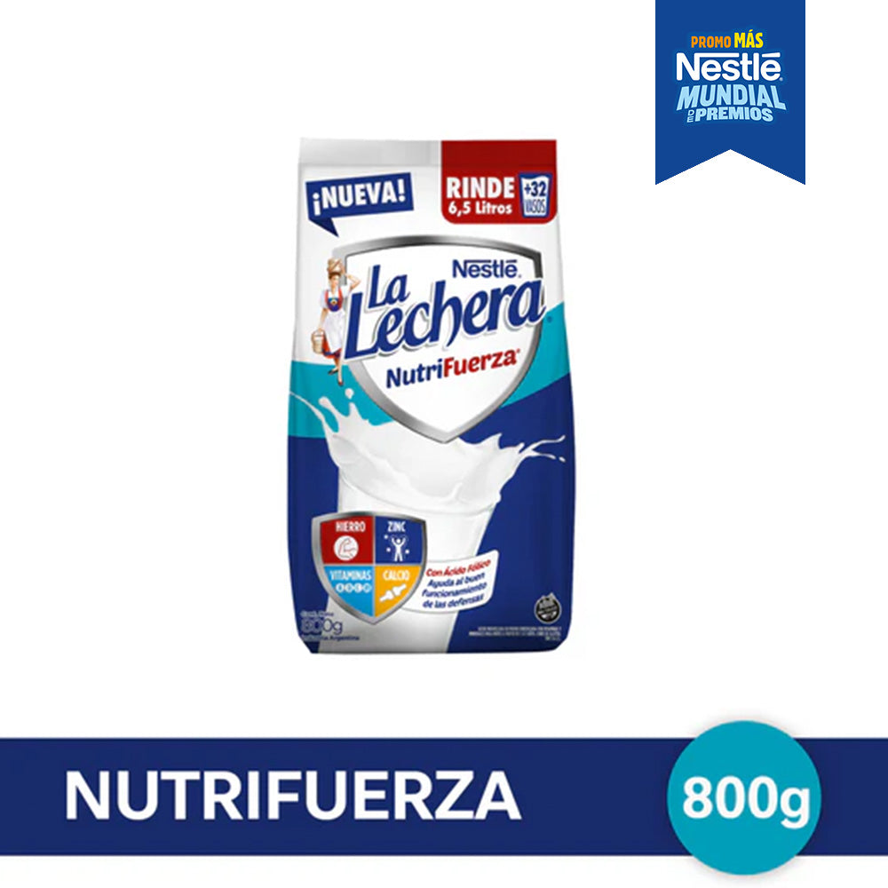 LA LECHERA® Leche en Polvo Fortificada - Softpack x 800gr