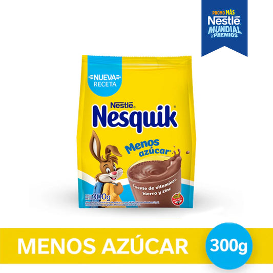 Nesquik® Chocolate en Polvo Menos Azúcar - Softpack x 300gr