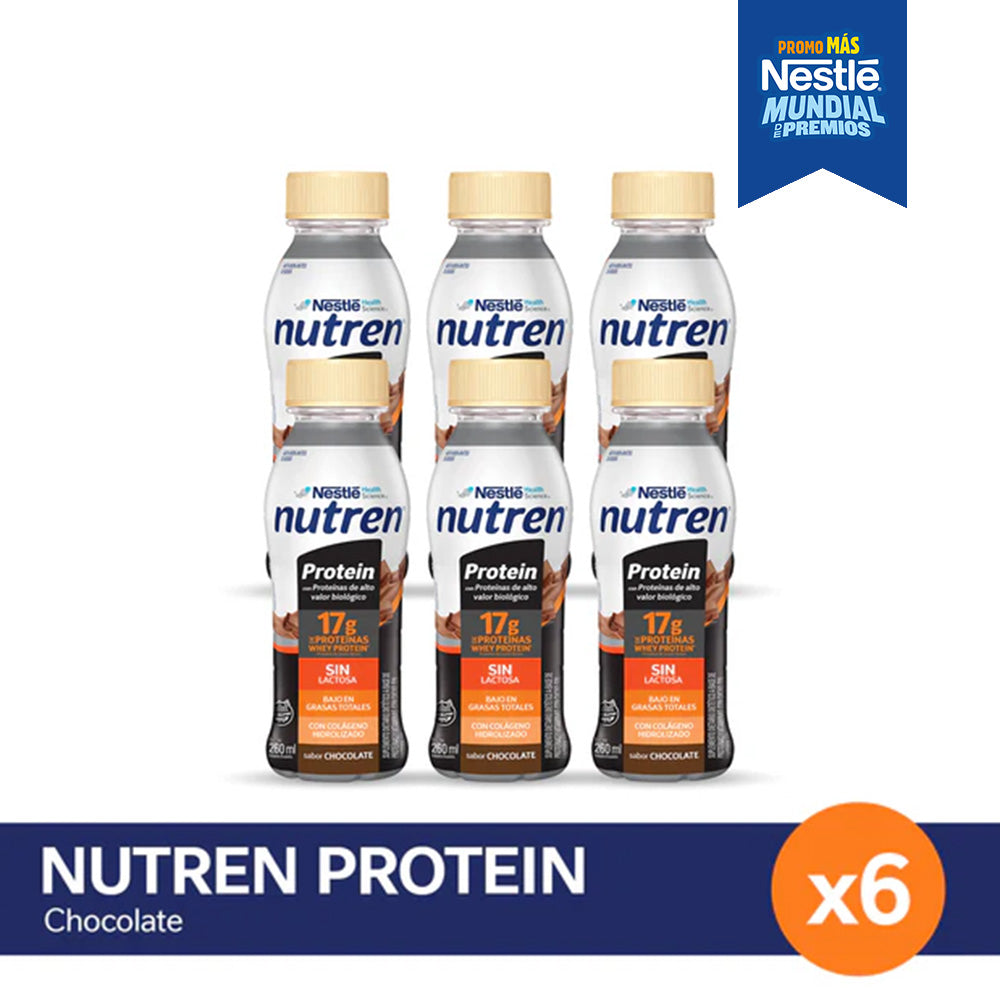 ¡Pack x6! Nutren Protein RTD 260ml Sabor Chocolate