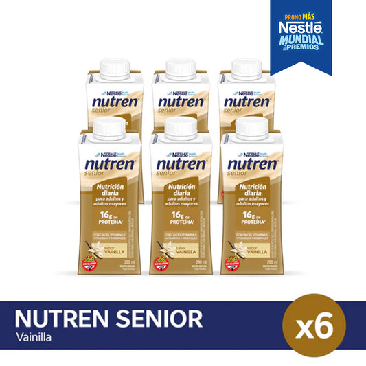 Suplemento nutricional Nutren® Senior RTD Vainilla - Botellita x 200 ml x6 u.