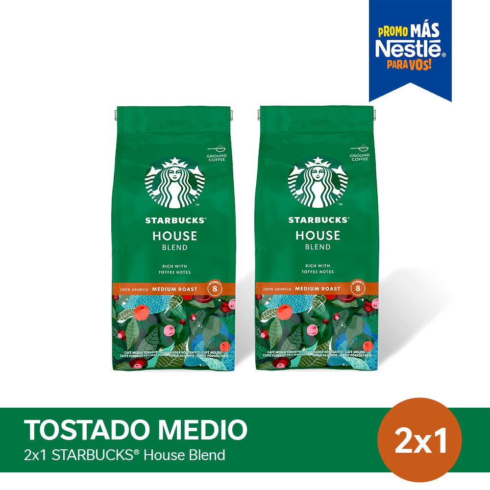 ¡2X1! Café Tostado y Molido STARBUCKS® House Blend - Softpack x250gr