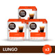 ¡Pack x3! Cápsulas de Café NESCAFÉ® Dolce Gusto® Lungo - 16 Cápsulas x3