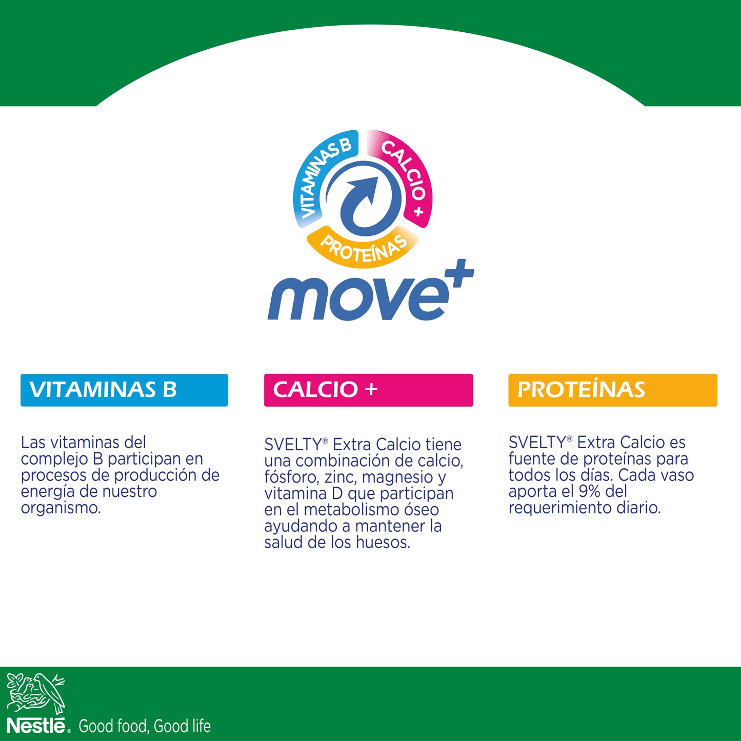 SVELTY® Move+ Extra Calcio Leche en Polvo - Softpack x 750gr