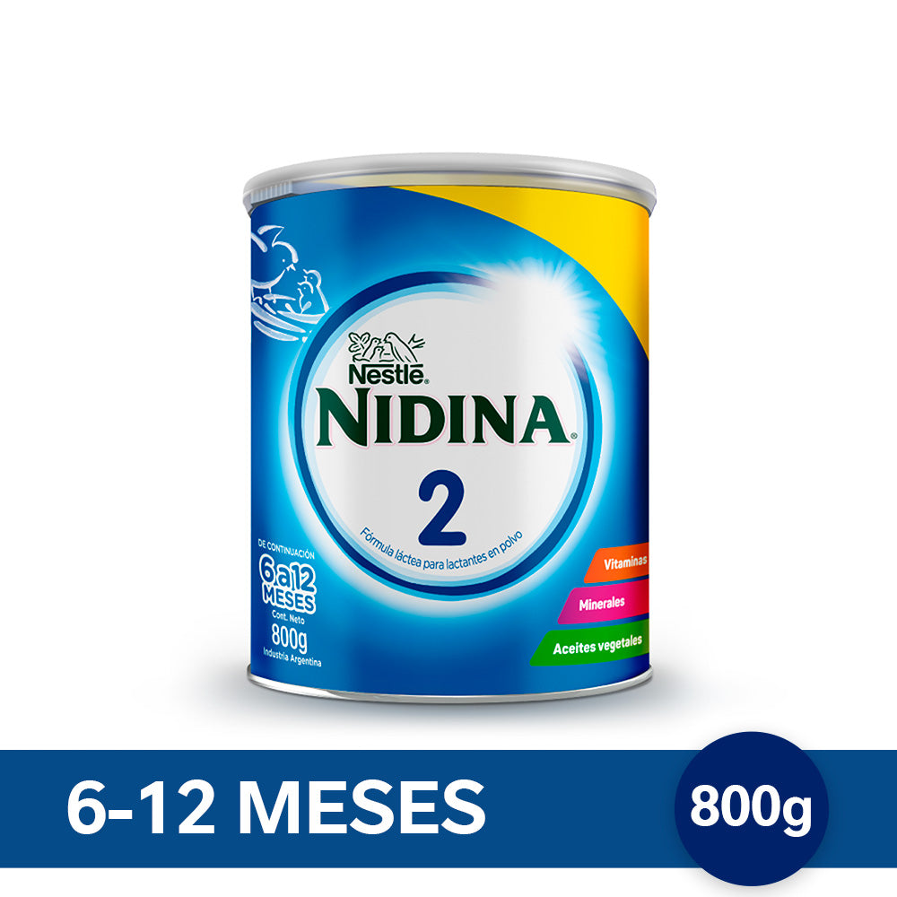NIDINA® 2 Leche en Polvo Fórmula Infantil - Lata x 800gr