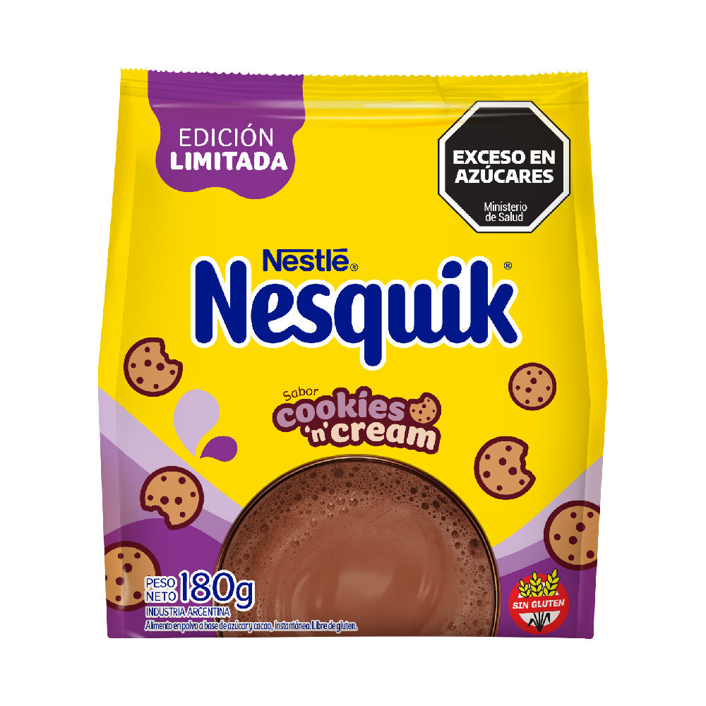 Nesquik® Cookies & Cream Chocolate en Polvo - Softpack x 180gr