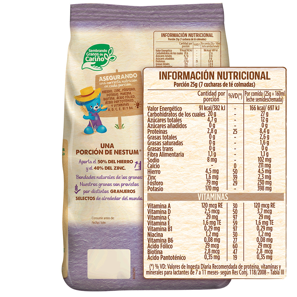 NESTUM® Cereal Infantil Sabor Multicereal Banana x 500gr