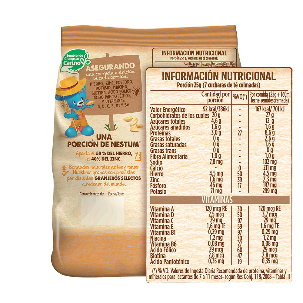 NESTUM® Cereal Infantil Sabor Trigo y Miel - Flowpack x 225gr