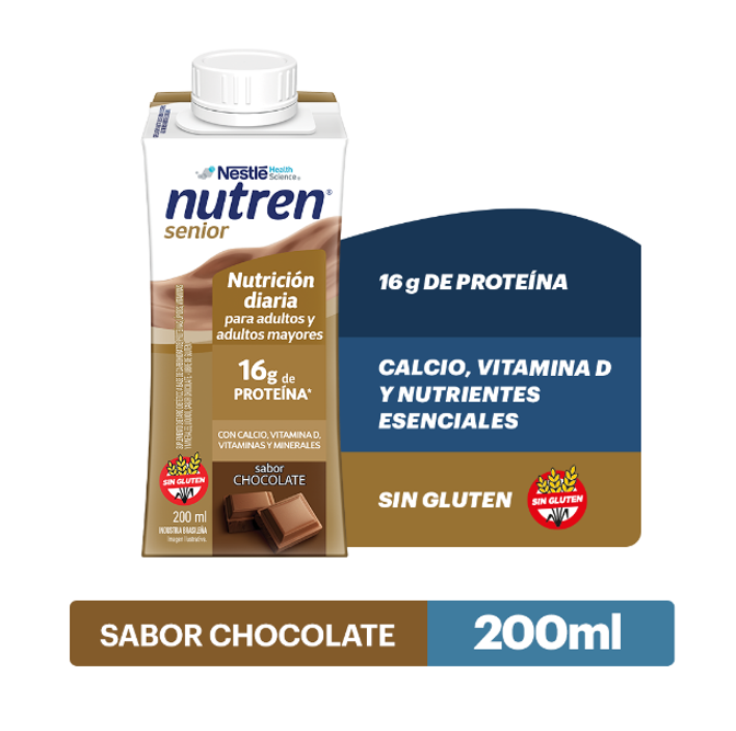 Suplemento nutricional Nutren® Senior RTD Chocolate - Botellita x 200 ml