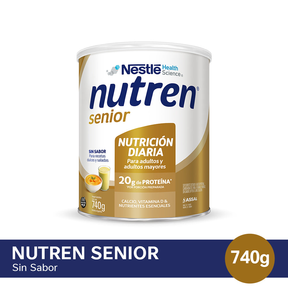 Suplemento Nutricional NUTREN SENIOR Sin sabor - Lata x 740gr