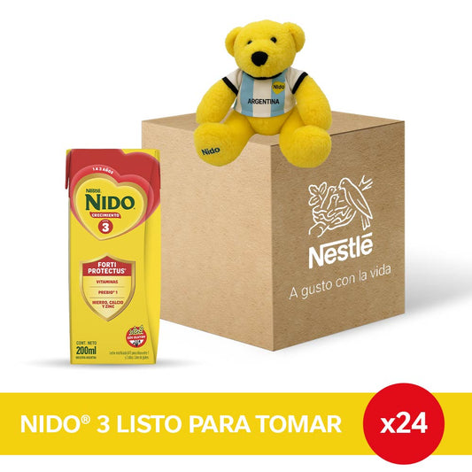 ¡Pack x 24! NIDO® 3 Defensas Leche Infantil Listo para Tomar x 200ml.