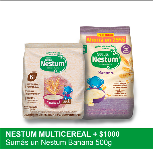Combo NESTUM® Cereal Infantil Sabor Multicereal - 225gr +$1000