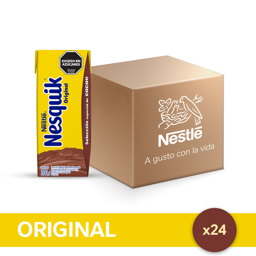 ¡Pack x24! Nesquik® Original Chocolatada Listo para Tomar - 24 unidades x 200ml.
