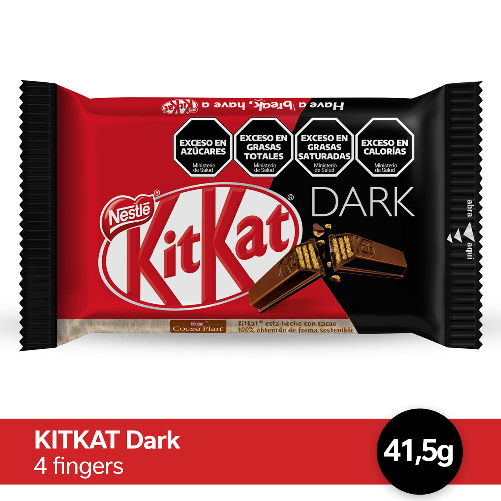 ¡Pack x4! Oblea KitKat® Dark 4 Fingers