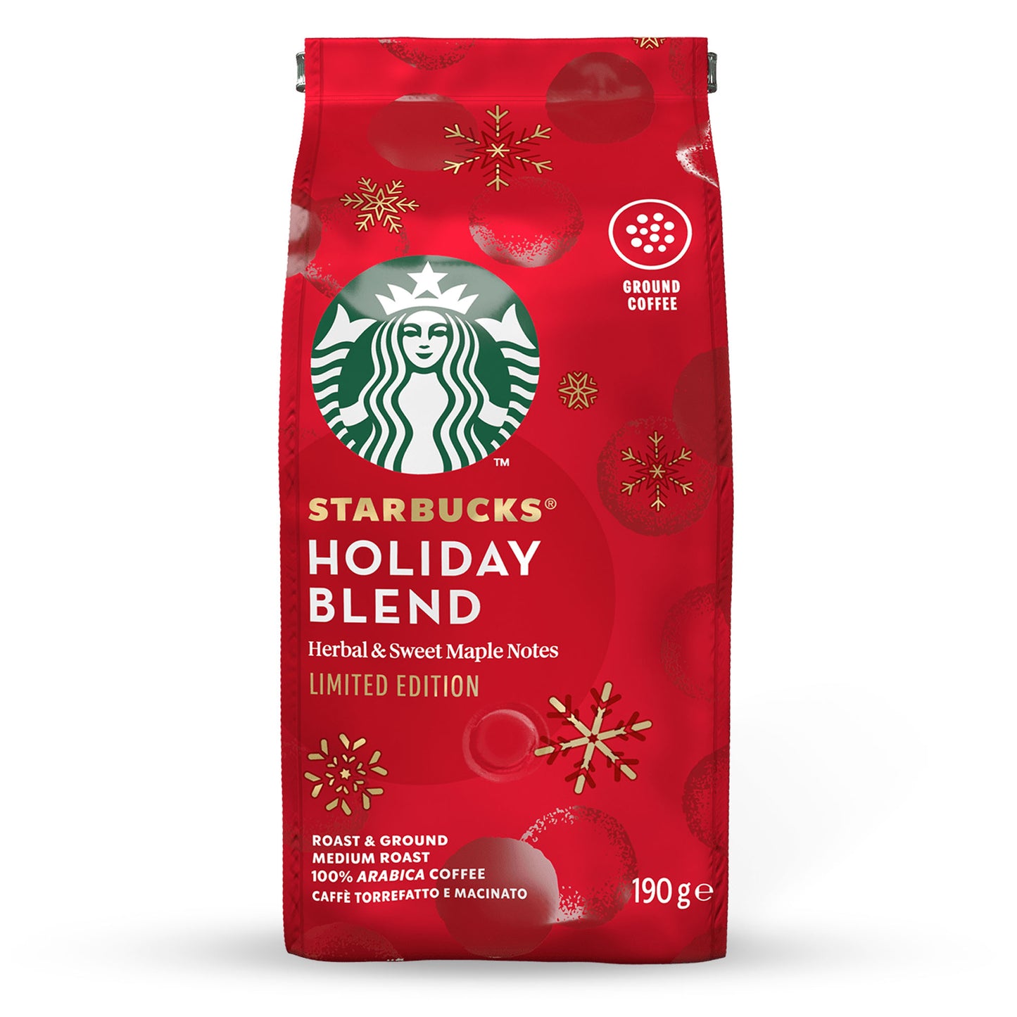 Café Tostado y Molido STARBUCKS® Holiday Blend - Softpack x 190gr