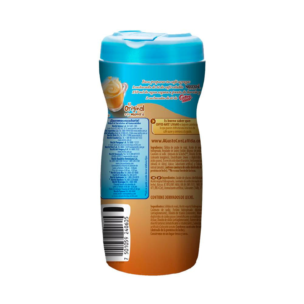 Crema en polvo Nestlé COFFEE-MATE® Liviano - x 170gr