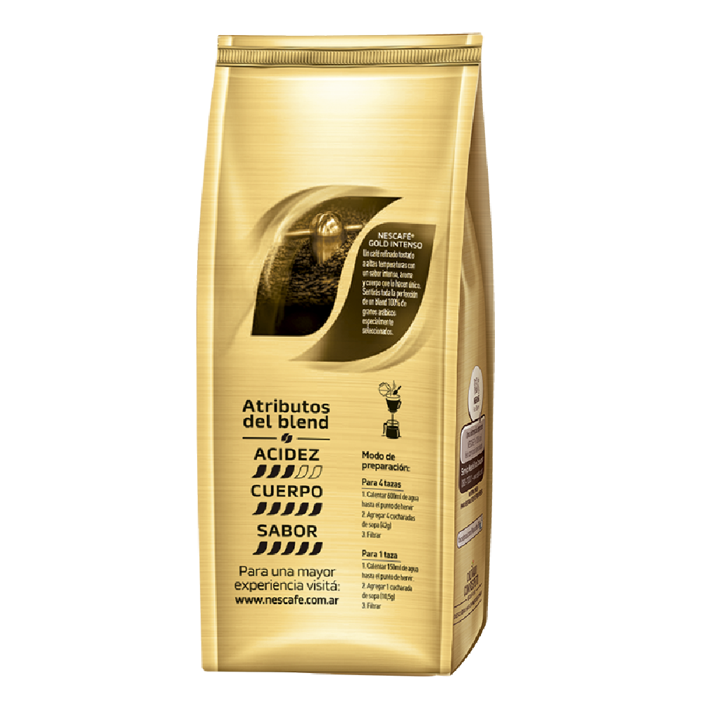 Café Tostado y Molido NESCAFÉ® Gold Intenso - Softpack x 250gr
