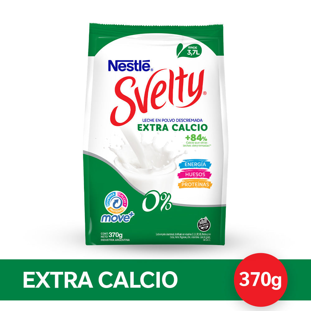 SVELTY® Move+ Extra Calcio Leche en Polvo - Softpack x 370gr