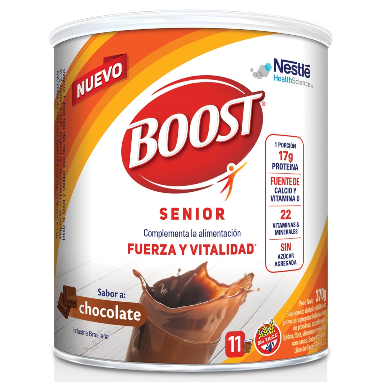 Suplemento nutricional BOOST SENIOR Chocolate - Lata x 370gr