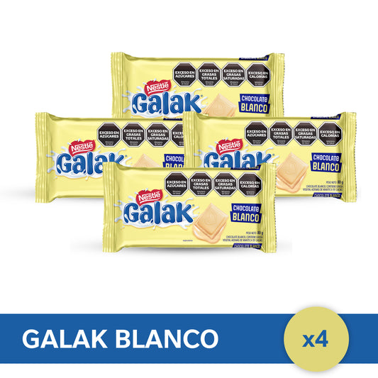 Chocolate Blanco Nestlé Galak® - 4 unidades x 80gr