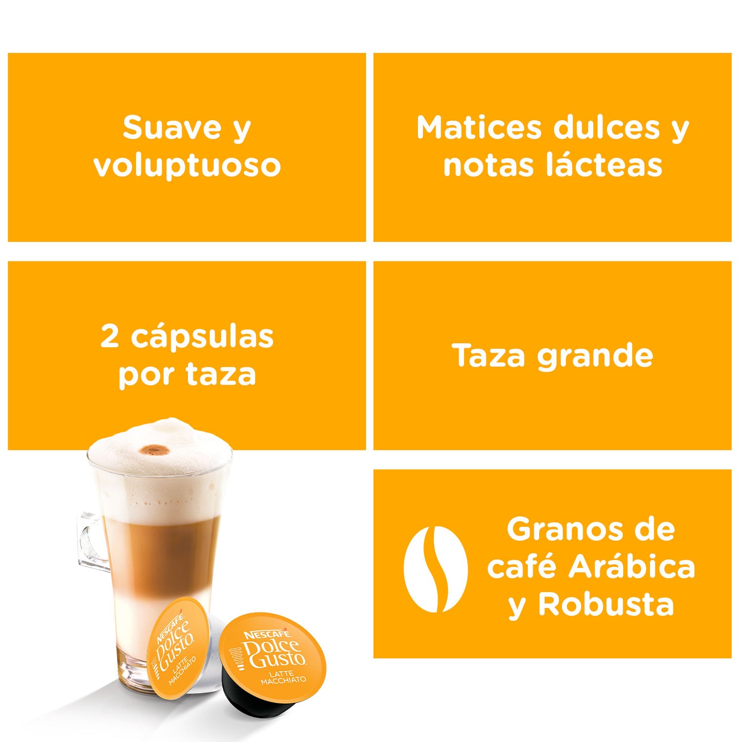 Cápsulas de Café NESCAFÉ® Dolce Gusto® Latte Macchiato - x 16 Cápsulas