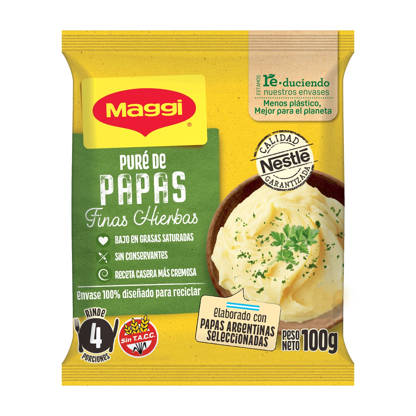 Puré de Papas MAGGI® sabor Finas Hierbas - Flowpack x 100gr