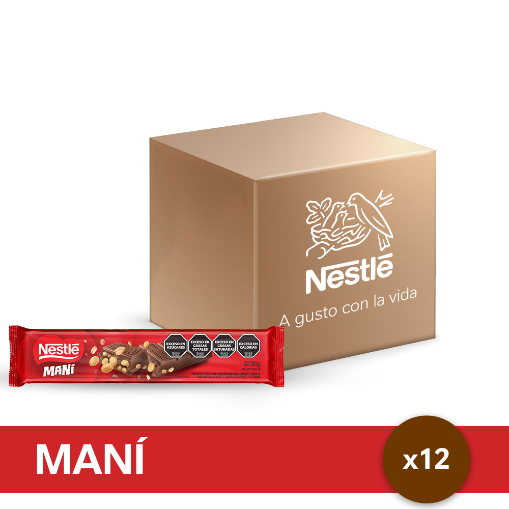 Chocolate con Maní NESTLE® - 12 unidades x 90gr
